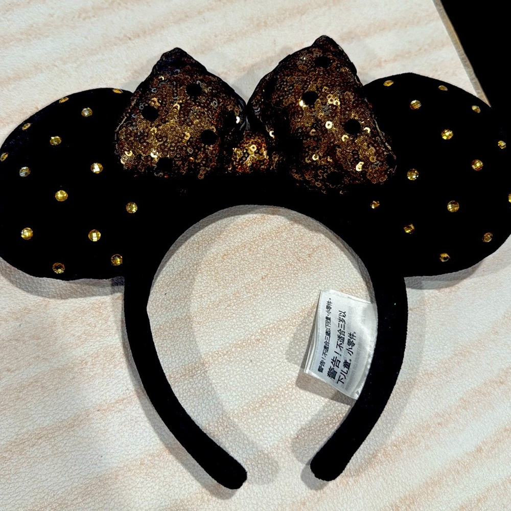 Disney Parks Disneyland Black Velvet Studded Minnie Ears from Anaheim